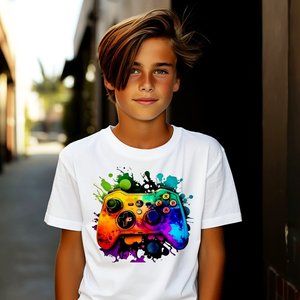 Boys Gaming Controller T-Shirt .